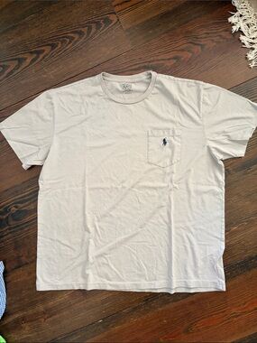 Polo by Ralph Lauren Light Gray Pocket Tee with Navy Pony